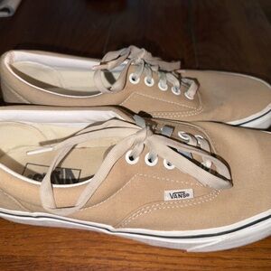 Vans Beige Canvas Lace-Up Shoes